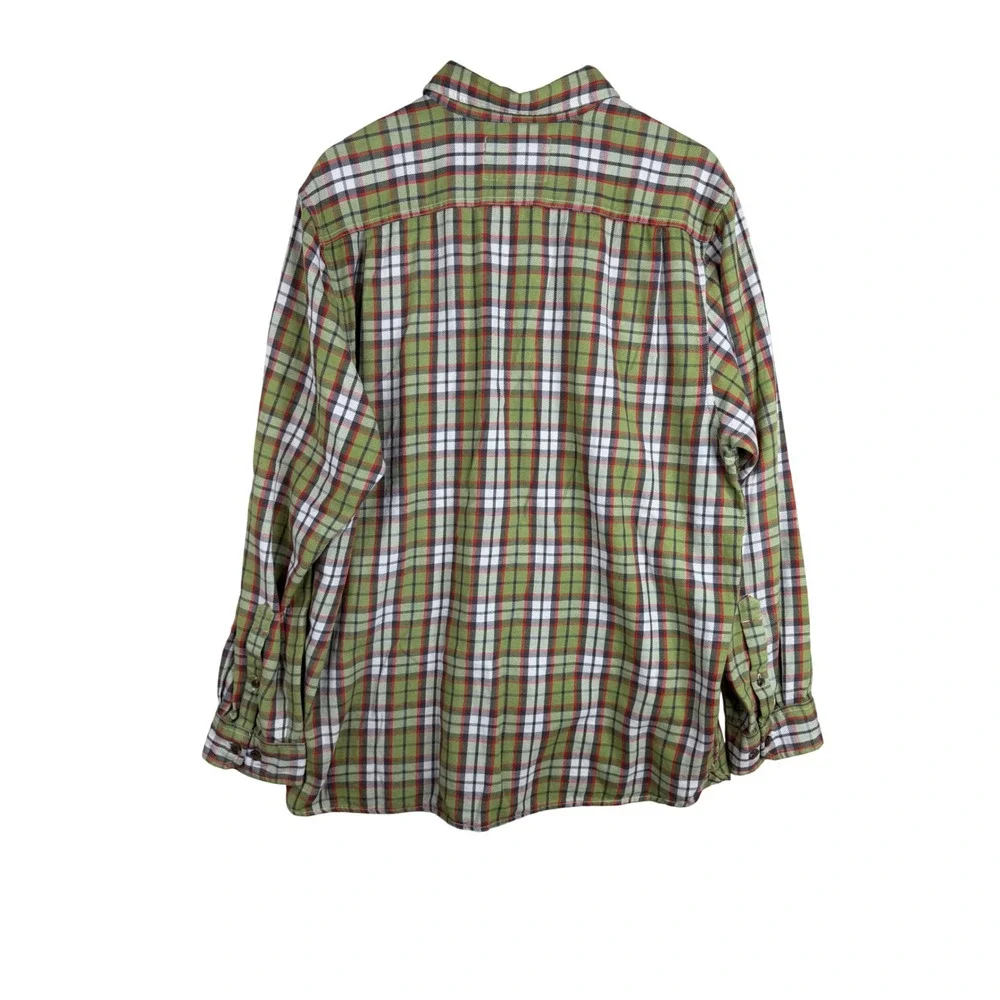 The North Face Men's Plaid Long Sleeve Button Down Shirt size XL Green/White